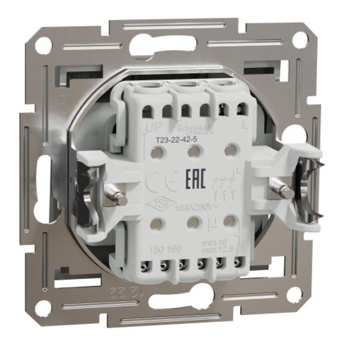 Вимикач Schneider Electric Asfora 3-клавішний алюміній