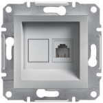 Розетка Schneider Electric Asfora Plus телефонна RJ11 алюміній