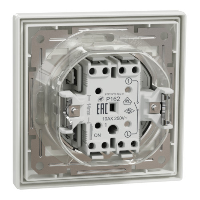 Вимикач Schneider Electric Asfora 1-клавішний IP44 білий