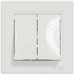 Кнопка Schneider Electric Asfora двойная белый
