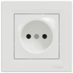 Розетка Schneider Electric Asfora без заземлення біла