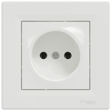 Розетка Schneider Electric Asfora без заземления белая