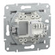 Розетка Schneider Electric Asfora Plus комп'ютерна RJ45 кат. 6 UTP алюміній