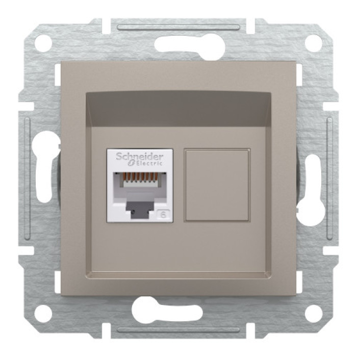 Розетка Schneider Electric Asfora Plus компьютерная RJ45 кат. 6 UTP бронза