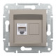 Розетка Schneider Electric Asfora Plus компьютерная RJ45 кат. 6 UTP бронза