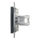 Розетка Schneider Electric Asfora Plus комп'ютерна RJ45 кат. 6 UTP подвійна антрацит
