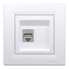 Розетка Schneider Electric Asfora компьютерная RJ45 кат. 5е STP белая