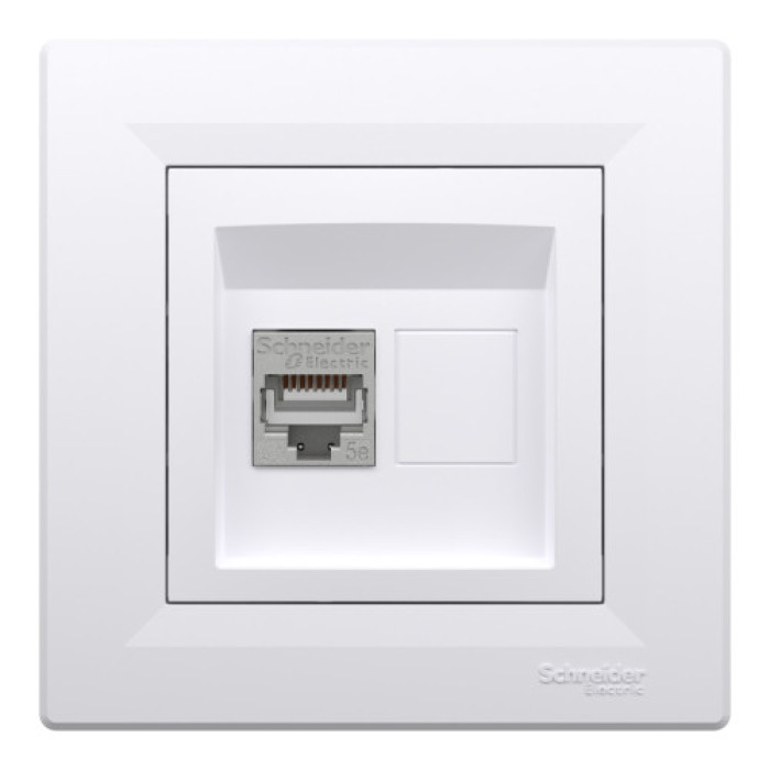 Розетка Schneider Electric Asfora комп'ютерна RJ45 кат. 5е STP біла