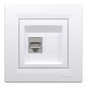 Розетка Schneider Electric Asfora комп'ютерна RJ45 кат. 5е STP біла