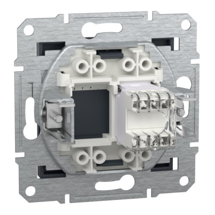 Розетка Schneider Electric Asfora Plus комп'ютерна RJ45 кат. 5е STP антрацит