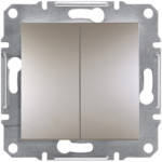 Вимикач Schneider Electric Asfora Plus 2-клавішний бронза