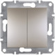 Вимикач Schneider Electric Asfora Plus 2-клавішний бронза