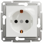 Розетка Schneider Electric Asfora б/рамки с заземлением белая