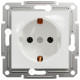Розетка Schneider Electric Asfora б/рамки с заземлением белая