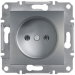 Розетка Schneider Electric Asfora Plus без заземлення сталь