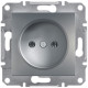 Розетка Schneider Electric Asfora Plus без заземления сталь