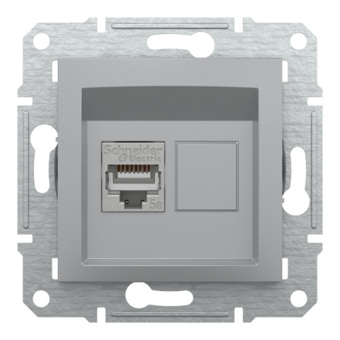 Розетка Schneider Electric Asfora Plus комп'ютерна RJ45 кат. 5е STP алюміній
