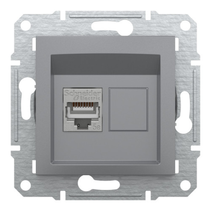 Розетка Schneider Electric Asfora Plus комп'ютерна RJ45 кат. 5е STP сталь