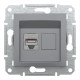 Розетка Schneider Electric Asfora Plus комп'ютерна RJ45 кат. 5е STP сталь