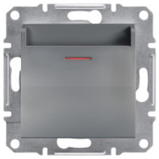 Выключатель Schneider Electric Asfora Plus карточный сталь