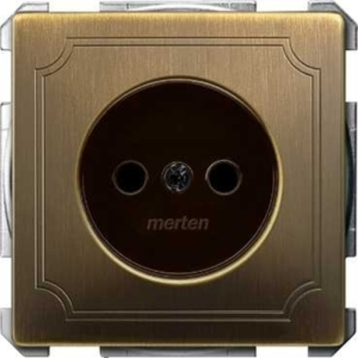 Механизм розетки Merten без заземления античная латунь