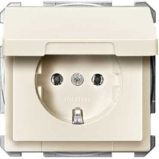 Розетка Merten SCHUKO с крышкой IP44 бежевый