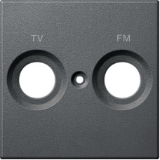 Накладка антенной розетки Merten двопостовая TV+FM антрацит