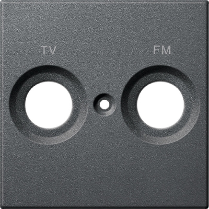Накладка антеною розетки Merten двопостовий TV + FM антрацит
