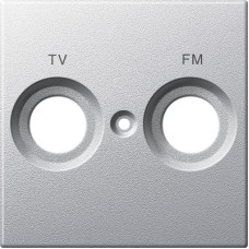 Накладка антенной розетки Merten двопостовая TV+FM алюминий
