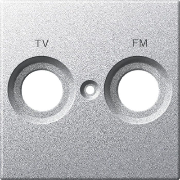 Накладка антенной розетки Merten двопостовая TV+FM алюминий