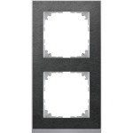 Рамка Merten 2-постова, сланець/колір алюмінію