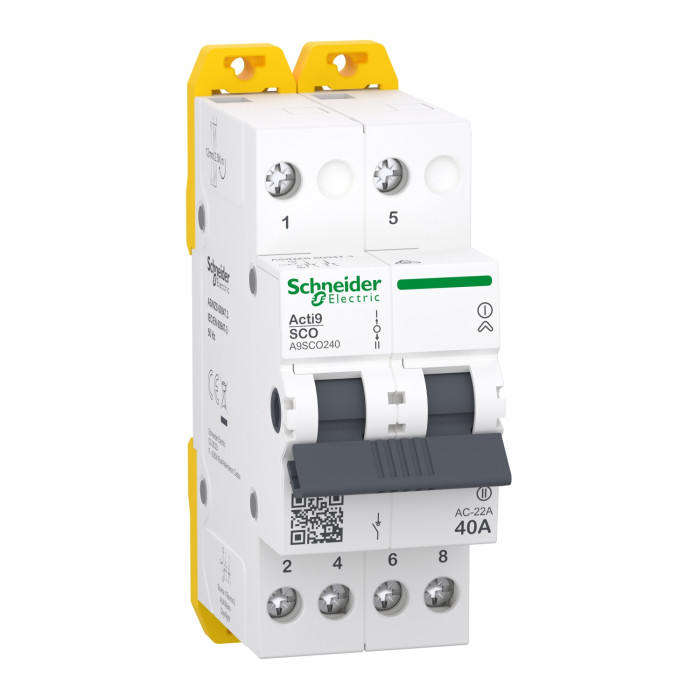 Переключатель нагрузки I-0-II Acti9 iSSW Schneider Electric 2Р 40A 400/415В