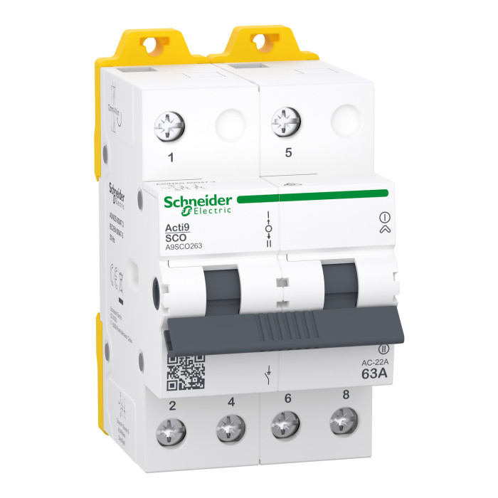 Переключатель нагрузки I-0-II Acti9 iSSW Schneider Electric 2Р 63A 400/415В