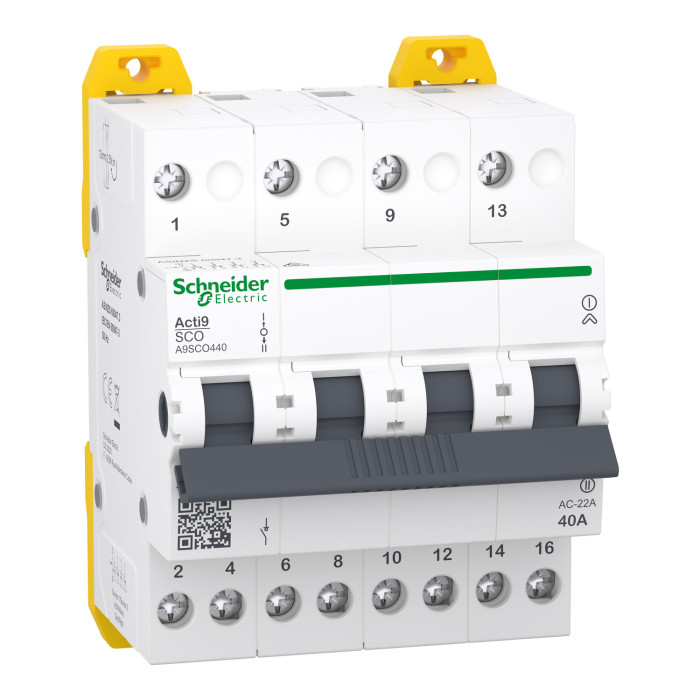 Перемикач I-0-II Acti9 iSSW Schneider Electric 4Р 40A 400/415В