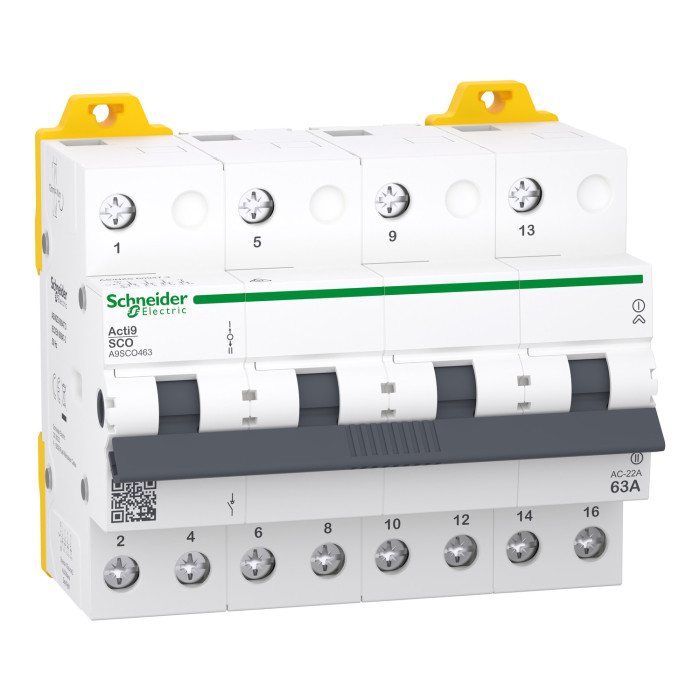 Перемикач I-0-II Acti9 iSSW Schneider Electric 4Р 63A 400/415В