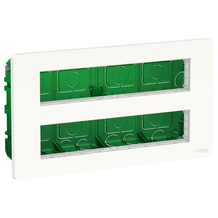 Блок скрытой установки Schneider Unica New System+ 2х5 антибактериальный