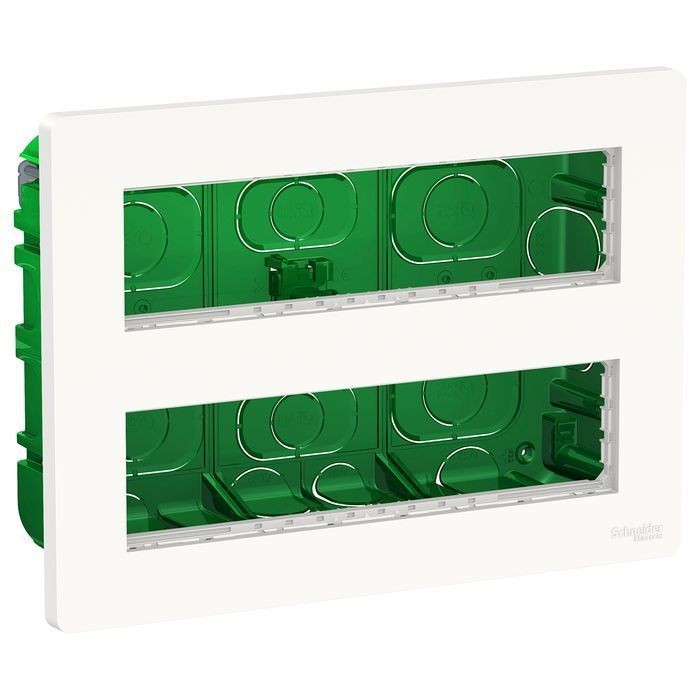 Блок прихованої установки Schneider Unica New System + 2х4 антибактеріальний