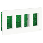 Блок прихованої установки Schneider Unica New System + 4х2 білий