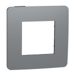 Рамка Schneider Electric Unica New Studio Color 1-пост димчасто-сірий/антрацит