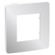 Рамка Schneider Electric Unica New Studio Metal 1-пост хром/білий