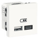 Розетка Schneider Unica New зарядная 2-мод 2xUSB 2.4А белый