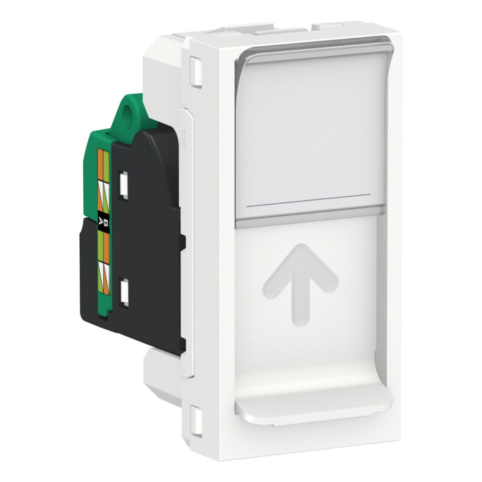 Розетка Schneider Unica New комп'ютерна 1-мод RJ45 кат.5e UTP білий