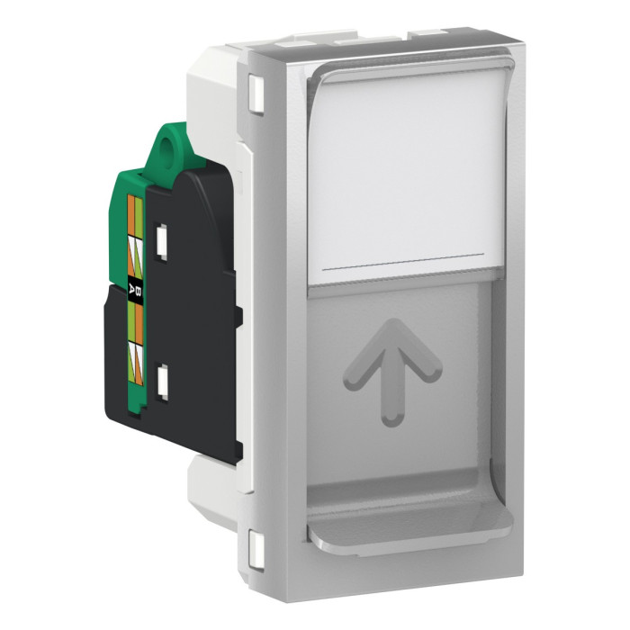 Розетка Schneider Unica New комп'ютерна 1-мод RJ45 кат.5e UTP алюміній