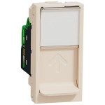 Розетка Schneider Unica New комп'ютерна 1-мод RJ45 кат.5e UTP бежева