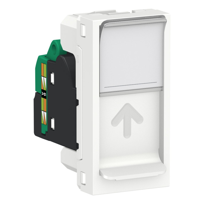 Розетка Schneider Unica New комп'ютерна 1-мод RJ45 кат.5e FTP білий