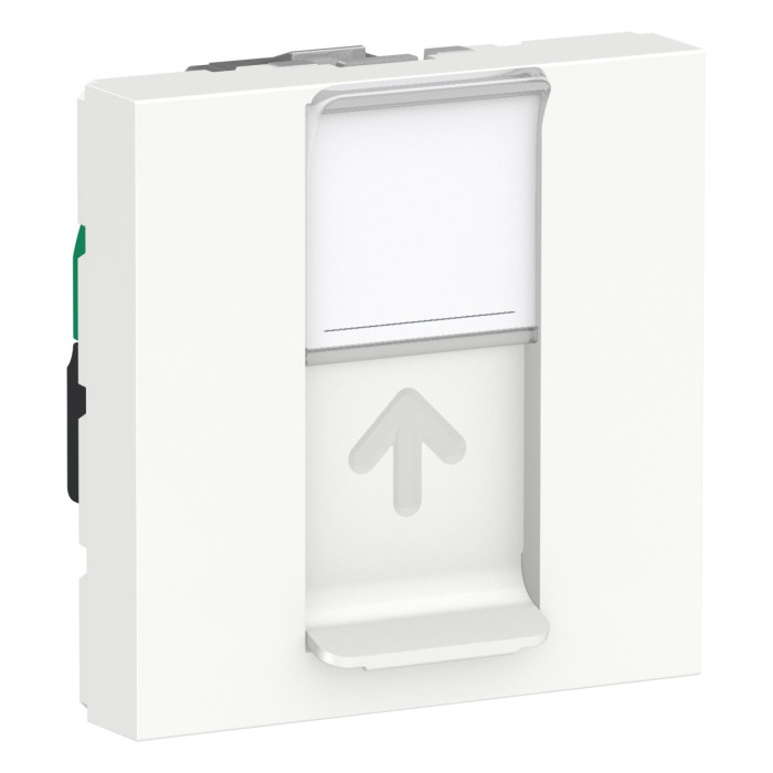 Розетка Schneider Unica New комп'ютерна 2-мод RJ45 кат.5e FTP білий