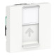 Розетка Schneider Unica New комп'ютерна 2-мод RJ45 кат.5e FTP білий