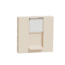 Розетка Schneider Unica New комп'ютерна 2-мод RJ45 кат.5e FTP бежева