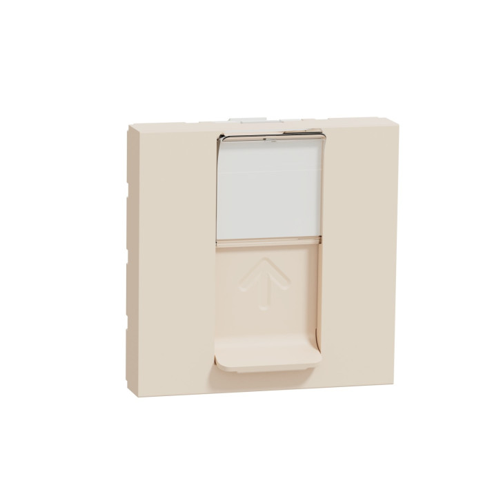 Розетка Schneider Unica New комп'ютерна 2-мод RJ45 кат.5e FTP бежева