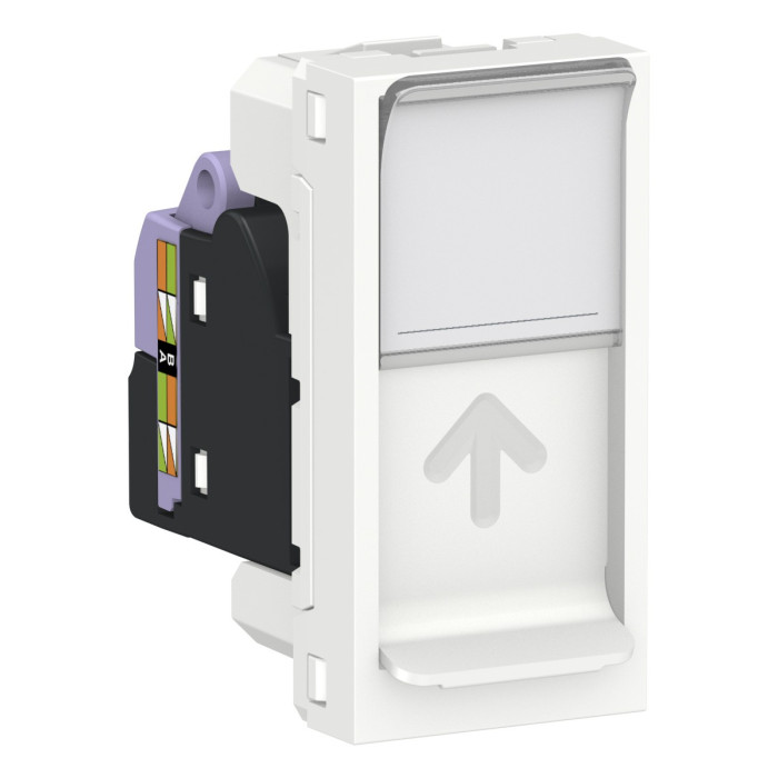 Розетка Schneider Unica New компьютерная 1-мод RJ45 кат.6e UTP белый